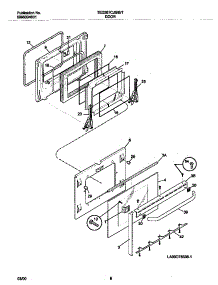 05 - Door parts for Frigidaire Range TED367CJB1 from AppliancePartsPros.com