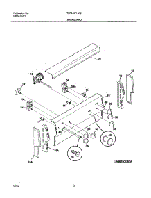 03 - Backguard parts for Tappan Range TEF240PHW2 from AppliancePartsPros.com