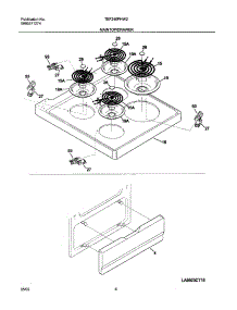 07 - Top / Drawer parts for Tappan Range TEF240PHW2 from AppliancePartsPros.com