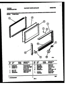 05 - Upper Oven Door Parts parts for Frigidaire Range 73-3951-23-03 from AppliancePartsPros.com