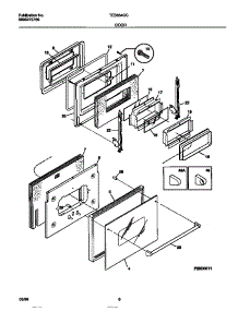 04 - Door parts for Frigidaire Oven TEB554CCB1 from AppliancePartsPros.com