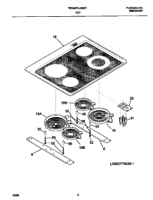04 - Top parts for Frigidaire Range TED367CJS1 from AppliancePartsPros.com