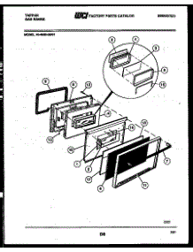 04 - Lower Oven Door Parts parts for Frigidaire Range 76-4960-00-01 from AppliancePartsPros.com