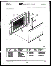 07 - Upper Oven Door Parts parts for Frigidaire Range 76-4960-00-01 from AppliancePartsPros.com