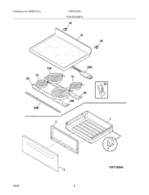 07 - Top / Drawer parts for Tappan Range TEF361GSD from AppliancePartsPros.com