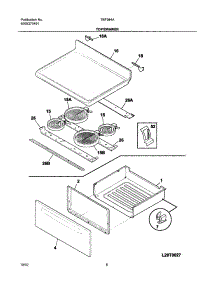 07 - Top / Drawer parts for Tappan Range TEF364AQE from AppliancePartsPros.com