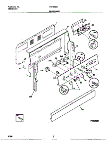 02 - Backguard parts for Frigidaire Range TEF365BEDA from AppliancePartsPros.com