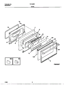 05 - Door parts for Frigidaire Range TEF365BEWA from AppliancePartsPros.com
