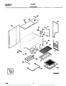 05 - Upper Body parts for Frigidaire Range TEO356BCDB from AppliancePartsPros.com