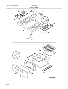09 - Top / Drawer parts for Tappan Range TGF316GSC from AppliancePartsPros.com
