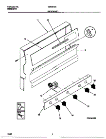 02 - Backguard parts for Frigidaire Range TGF331SCDA from AppliancePartsPros.com