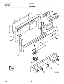 02 - Backguard parts for Frigidaire Range TGF334BCDB from AppliancePartsPros.com