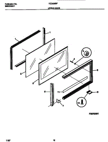 08 - Upper Door parts for Frigidaire Range TEO356BFW1 from AppliancePartsPros.com