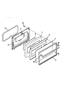 06 - Door parts for Frigidaire Range TGF332BCWA from AppliancePartsPros.com