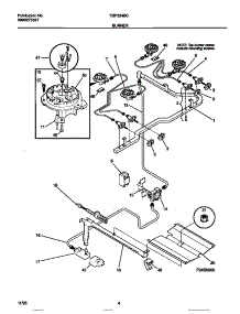 03 - Burner parts for Frigidaire Range TGF334BCDB from AppliancePartsPros.com