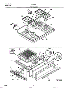 05 - Top / Drawer parts for Frigidaire Range TGF334BCWA from AppliancePartsPros.com