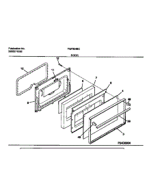 06 - Door parts for Frigidaire Range TGF334BCWA from AppliancePartsPros.com