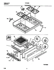 05 - Top / Drawer parts for Frigidaire Range TGF332BCWD from AppliancePartsPros.com