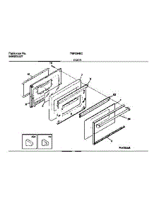 06 - Door parts for Frigidaire Range TGF334BCWB from AppliancePartsPros.com