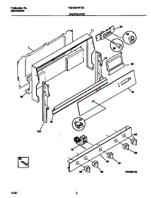 02 - Backguard parts for Frigidaire Range TGF334WFSB from AppliancePartsPros.com