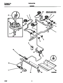 03 - Burner parts for Frigidaire Range TGF334WFSB from AppliancePartsPros.com