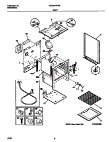 04 - Body parts for Frigidaire Range TGF334WFSB from AppliancePartsPros.com