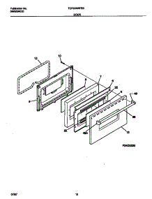 06 - Door parts for Frigidaire Range TGF334WFSB from AppliancePartsPros.com