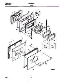 04 - Door parts for Frigidaire Oven TEB554CCB2 from AppliancePartsPros.com
