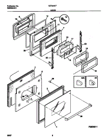 04 - Door parts for Frigidaire Oven TEB554CFBA from AppliancePartsPros.com