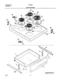 07 - Top / Drawer parts for Tappan Range TEF242BW1 from AppliancePartsPros.com