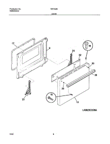 09 - Door parts for Tappan Range TEF242BW1 from AppliancePartsPros.com