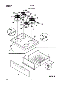 07 - Top / Drawer parts for Tappan Range TEF317BWA from AppliancePartsPros.com