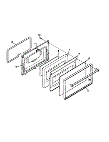 05 - Door parts for Frigidaire Range TEF324BCDA from AppliancePartsPros.com