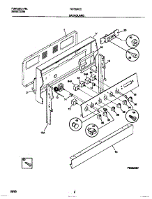 02 - Backguard parts for Frigidaire Range TEF324CCSA from AppliancePartsPros.com