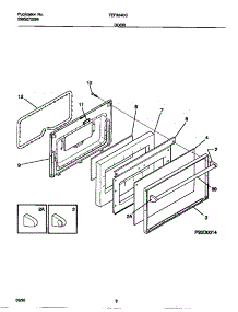 05 - Door parts for Frigidaire Range TEF324CCSA from AppliancePartsPros.com