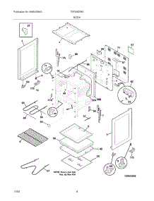 05 - Body parts for Tappan Range TEF350DWA from AppliancePartsPros.com