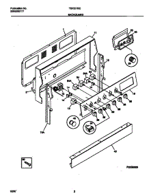 02 - Backguard parts for Frigidaire Range TEF357BCDE from AppliancePartsPros.com