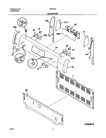 03 - Backguard parts for Tappan Range TEF364ASA from AppliancePartsPros.com