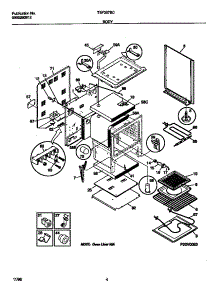 03 - Body parts for Frigidaire Range TEF357BCWD from AppliancePartsPros.com