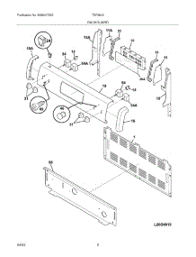 03 - Backguard parts for Tappan Range TEF364AQJ from AppliancePartsPros.com