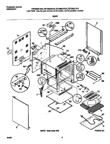 03 - Body parts for Frigidaire Range TEF365BHDA from AppliancePartsPros.com