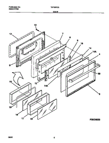 05 - Door parts for Frigidaire Range TEF367CCSA from AppliancePartsPros.com