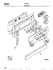 02 - Backguard parts for Frigidaire Range TEF383BCWA from AppliancePartsPros.com