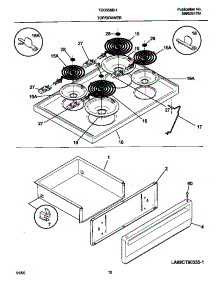 06 - Top / Drawer parts for Frigidaire Range TEO356BHD2 from AppliancePartsPros.com