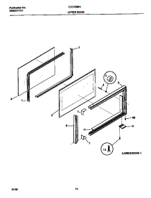 08 - Upper Door parts for Frigidaire Range TEO356BHD2 from AppliancePartsPros.com