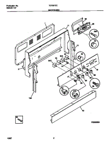 02 - Backguard parts for Frigidaire Range TEF367CCSE from AppliancePartsPros.com