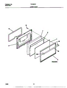 07 - Lower Door parts for Frigidaire Range TEO353SCDB from AppliancePartsPros.com