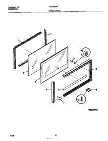 08 - Upper Door parts for Frigidaire Range TEO353SCDD from AppliancePartsPros.com