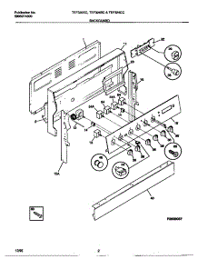02 - Backguard parts for Frigidaire Range TEF322SCWB from AppliancePartsPros.com