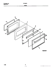 05 - Door parts for Frigidaire Range TEF352SCWB from AppliancePartsPros.com